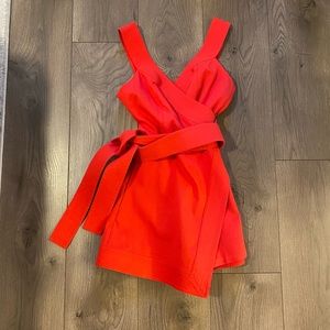 ALEXIS Lexi Tie Waist Apron Romper Size S